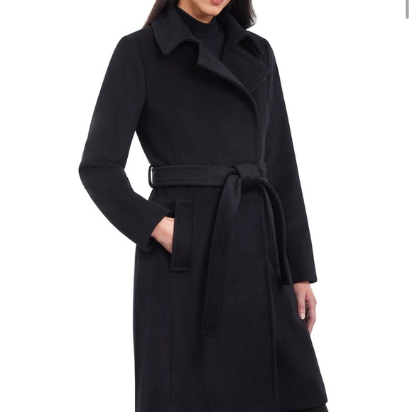 MICHEAL KORS wool blend belted wrap coat - Picture 5 of 5